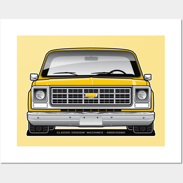 1979 Squarebody Chevrolet C10 Blazer Suburban T-Shirt Wall Art by RBDesigns